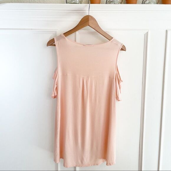 (3/$15) tahari cold shoulder tee pink shirt - Picture 5 of 6